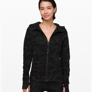Lululemon Scooba Hoodie Camo Print Deep Coal Black